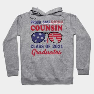 Mens Proud American Cousin Of A Class Of 2021 Graduate Patriot Hoodie